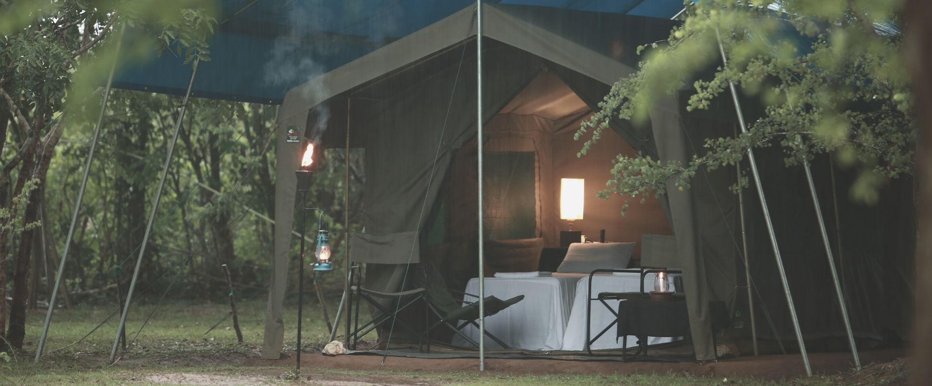 Big Game Safari Camp tent at Udawalawe National Park Sri Lanka
