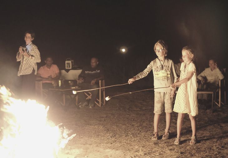 dinner time at Big Game Campsite